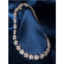 Diamond, Platinum Floral Design Bracelet