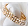 Image 1 : High Karat Yellow Gold, Pearl Bangle Bracelet
