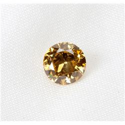 .98 Carat European Cut Treated Fancy Vivid Yellow Diamond