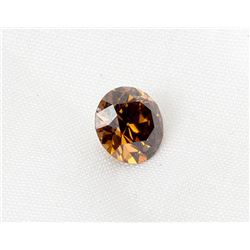 1.94 Carats Round European Cut, Treated Fancy Brown Diamond