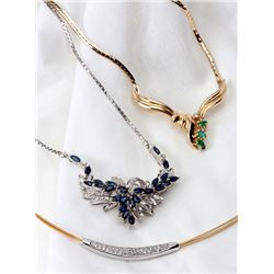 Collection of Gemstone & Gold Necklaces