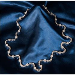 Diamond, 18K White Gold Necklace