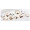 Image 1 : Collection of 10 Lady's Diamond, Gemstone Yellow Gold Rings