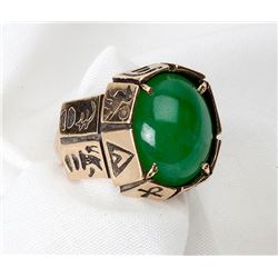 Crysoprase, 14K Yellow Gold Ring