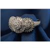Image 1 : Lady's Diamond, 14K White Gold Floral Cluster Ring