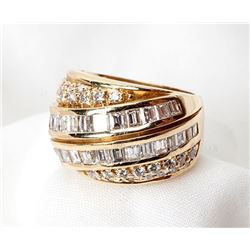 Lady's Diamond, 14K Yellow Gold Band Style Ring