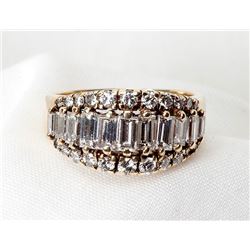 Lady's Diamond, 14K Yellow Gold Band Style Ring