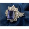 Image 1 : Lady's Tanzanite, Diamond, 14K White Gold Ring