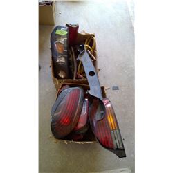 LOT OF ROPE, BOOSTER CABLES, TAIL LIGHTS ETC.