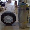 Image 1 : 12" CAMPER WHEEL & 2 ROLLS OF TIN