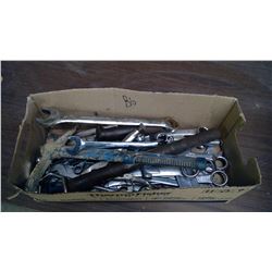 LOT OF ASSORTED WRENCHES & HAND TOOLS