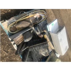 LOT OF HUNTING AND TRAPPING ITEMS - SNOWSHOES, DUCK DECOYS, MUSKRAT TRAPS