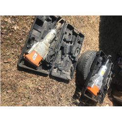 TWO JACK HAMMERS AND CASES - PARTS ONLY (CHICAGO PNEUMATIC)