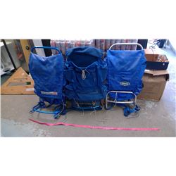 THREE CAMPING BACK PACKS