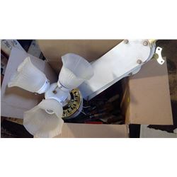 Ceiling Fan & Assortment of Screwdrivers & Tools