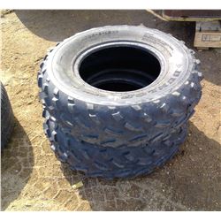 TWO DUNLOP QUAD TIRES (AT 25 X 8/12)
