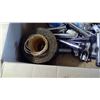 Image 3 : BOX OF ASSORTED ITEMS - BRACKETS, TWINE, ETC.