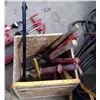 Image 1 : BOX OF ASSORTED TOOLS - CLIPPERS, HAMMERS, ETC.
