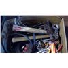 Image 3 : BOX OF ASSORTED ITEMS - HAMMERS, WRENCHES, SCREWDRIVERS, ETC.