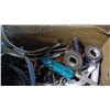 Image 5 : BOX OF ASSORTED ITEMS - HAMMERS, WRENCHES, SCREWDRIVERS, ETC.
