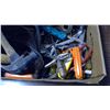 Image 6 : BOX OF ASSORTED ITEMS - HAMMERS, WRENCHES, SCREWDRIVERS, ETC.