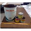 Image 1 : TEXACO PAIL AND THREE CIGARETTE TINS