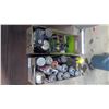 Image 1 : TIRE REPAIR SUPPLIES + ASSORTED AEROSOL CANS W/ SOLVANTS & GREASES