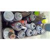 Image 4 : TIRE REPAIR SUPPLIES + ASSORTED AEROSOL CANS W/ SOLVANTS & GREASES