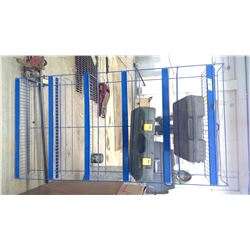 WIRE SHELVING UNIT + 2- EMPTY TOOL BOXES