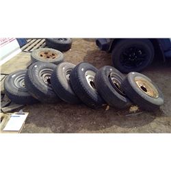 5- 8 BOLT 16" FORD RIMS + 1- FORD 16 1/2" 8 BOLT TIRE