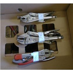 THREE SETS OF VICE GRIPS