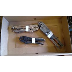 LOT OF VICE GRIPS AND PLIERS