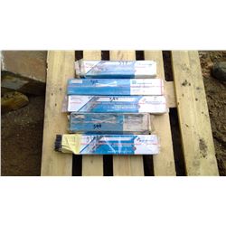 FIVE BOXES OF WELDING RODS