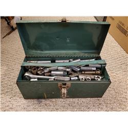 TOOL BOX WITH ASSORTED RATCHETS AND SOCKETS