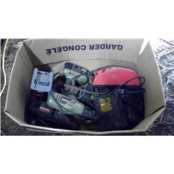 CRAFTSMAN, PORTER CABLE, DEWALT DRILLS (MISSING BATTERIES) AND 3 CHARGERS