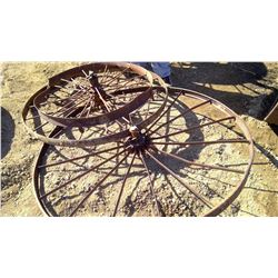 3 Steel Spoke Wheels (1 Bent) - 48"