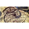 Image 1 : 3 Steel Spoke Wheels (1 Bent) - 48"
