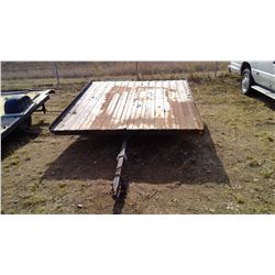SINGLE AXLE TRAILER 92" X 84" - BENT RIM AND PULLEY ARM