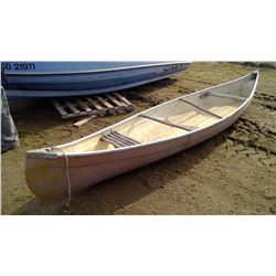 CO-OP SPRINTER CANOE 16' X 3' - SEAT & SUPPORT DAMAGED, DAMAGE ON ONE END