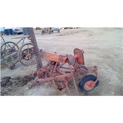 MASSEY HARRIS SICKLE MOWER WITH RUBBER WHEELS - 7' X 3'