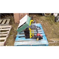 DOLLY, WEED WACKER AND FAN