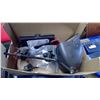 Image 4 : BOX OF ASSORTED ITEMS - MIRROR EXTENDERS, SMALL SOCKET SET, CHIMNEY PARTS, ETC.