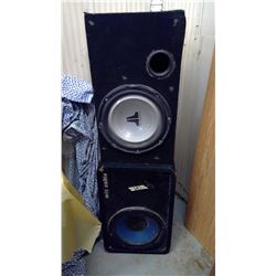 TWO LARGE SPEAKERS