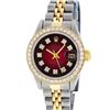 Image 2 : Rolex Ladies 2 Tone 14K Red Vignette VS Diamond Datejust Wristwatch