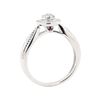 Image 4 : 0.10 ctw Diamond and Ruby Ring - 10KT White Gold