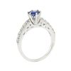 Image 4 : 1.05 ctw Sapphire and Diamond Ring - 14KT White Gold