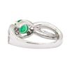 Image 3 : 0.78 ctw Emerald and Diamond Ring - 14KT White Gold