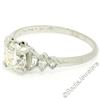Image 4 : Antique Art Deco Platinum 1.50 ctw GIA Certified European Diamond Engagement Rin