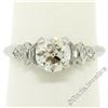 Image 6 : Antique Art Deco Platinum 1.50 ctw GIA Certified European Diamond Engagement Rin
