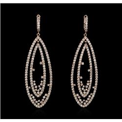 14KT Rose Gold 3.75 ctw Diamond Earrings